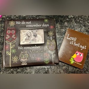 Two owl photo albums 4x6 picture holders